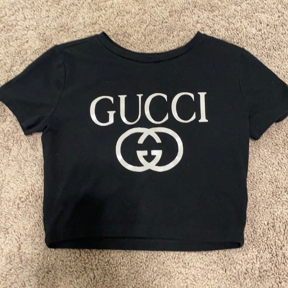 Gucci black crop top